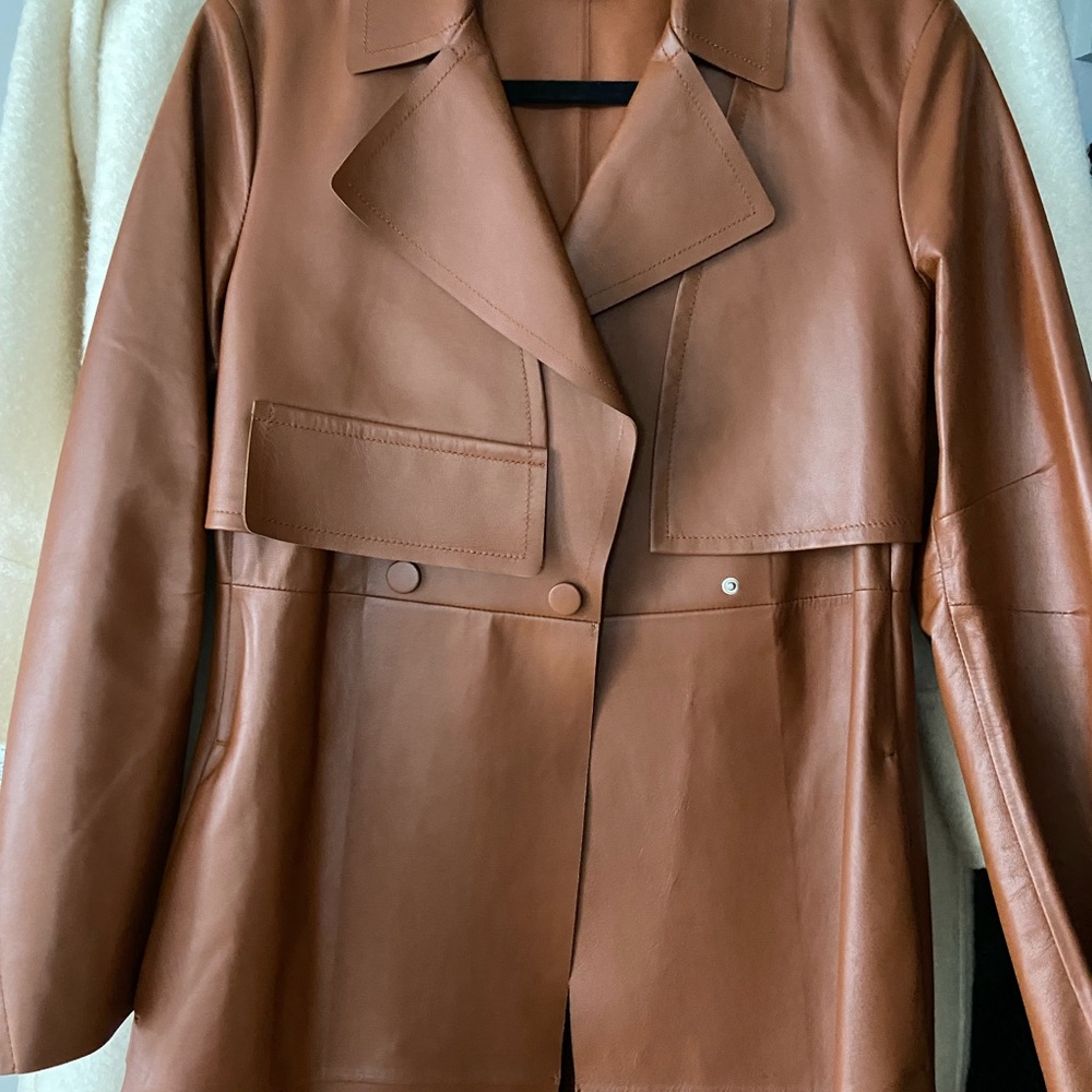 True leather coat Sportmax in perfect condition